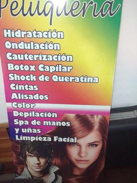 CARTEL PARA PELUQUERIA