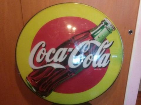 Vendo o Pto.cartel De Cocacola, Bombé, Acrílico.Impecable
