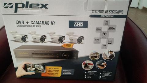 Kit DVR 4 Cámaras 720P Plex. Nuevas