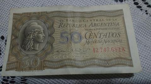Billete 50 Centavos Antiguo