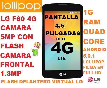 VENDO IMPECABLE LG F60 4G LTE LIBRE PARA TODAS LAS EMPRESAS ,QUAD CORE 1.3,1G RAM CAMARA 5M FLAS, VIDEO FULLHD ,FRONTAL