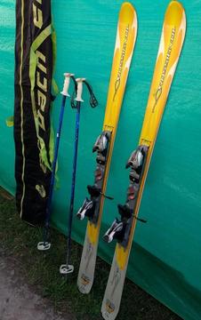 Skis Rossignol Fijaciones Marker 9.0 Bastones Y Bolso