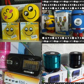 parlantes usb bluetooth fm pendrive memoria radio