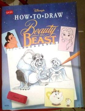 Libro How To Draw Beauty And The Beast. Disney Original