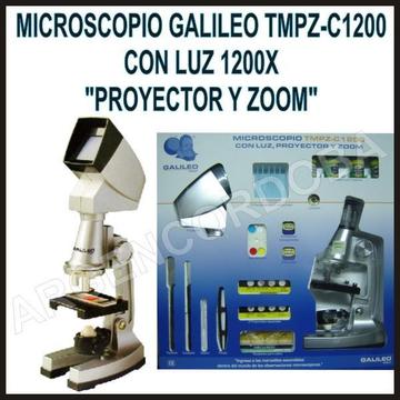 MICROSCOPIO GALILEO TMPZC1200 CON LUZ 1200X PROYECTOR Y ZOOM