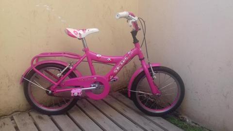 bicicleta skin red rodado 16 de paseo rosa lista para usar !!
