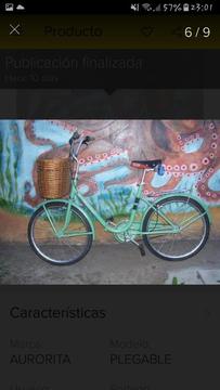 Bicicleta Aurorita Plegable Rodado 24