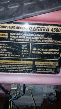 Grupo Electrogeno Marca Gamma Mod 4500
