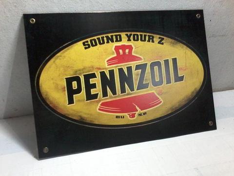 Cartel decorativo lubricantes Pennzoil replica publicidad