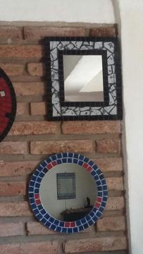 espejos decorados con venecitas, vidrio