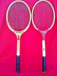 Raquetas de tenis antiguas de madera