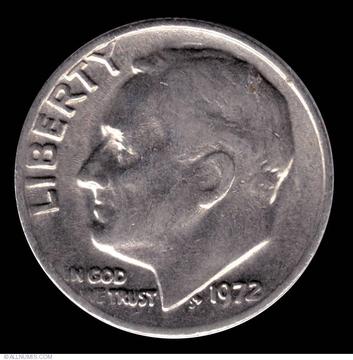 Moneda 10 centavos 1972 Estados Unidos
