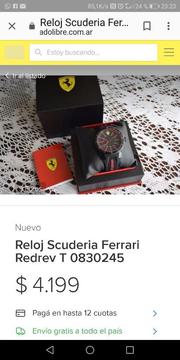 Reloj Ferrari Original en Caja