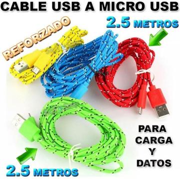 Cable Usb 2,5m de Tela Nuevo