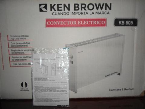 IMPECABLE CONVENTOR ELÉCTRICO KEN BROWN: 2000W 3 NIVELES CALEFACC.RESISTENCIA ELECTRICACORTE DE SEGURIDAD