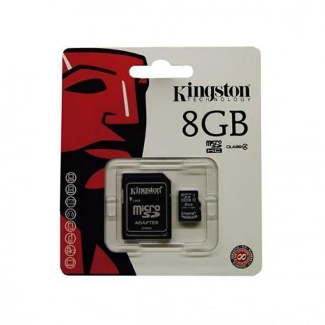 MEMORIA KINGSTON original 100 8gb con adaptador SD