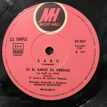 Cinco discos simples de Sabú