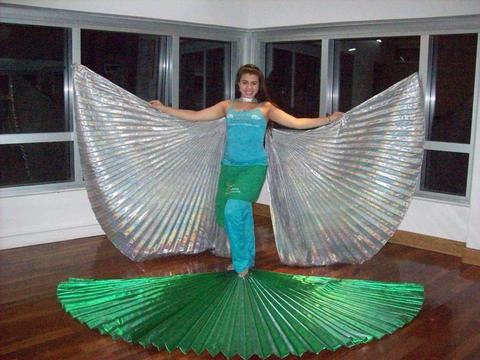 Wings doradas o plateadas Alas para danza árabe
