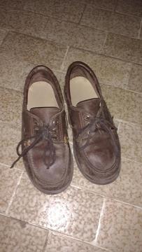 Zapatos colegial cuero Gaby marron
