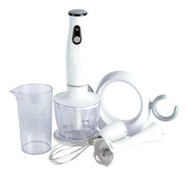 Mixer licuadora con accesorios picador, batidor con vaso dosificador medidor