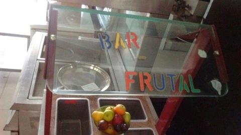 freezer bar de frutas exhibidora