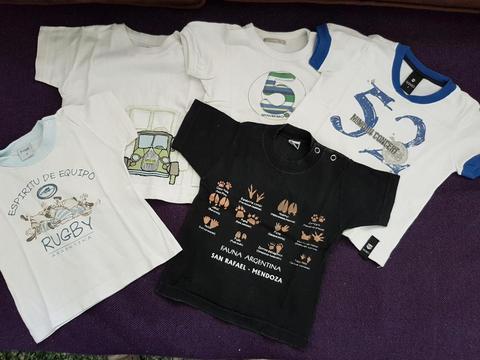 COMBO DE 5 REMERAS TALLE 1 DE BEBÉ!!!