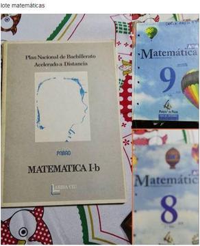 lote de libros de matemáticas