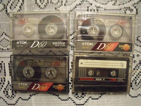 Lote 4 Cassettes De Audio Para Grabar sin Grabacion