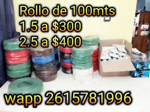 Cable por 100mts, Termicas, Llave de Luz