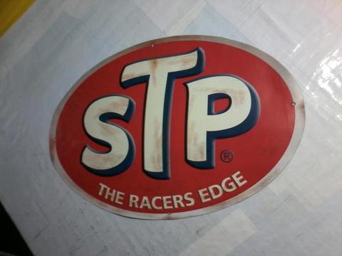 Chapa replica publicidad STP estilo vintage