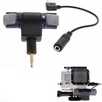 Cable Adaptador Mini Usb A 3,5 Mini Micrófono Stereo Gopro