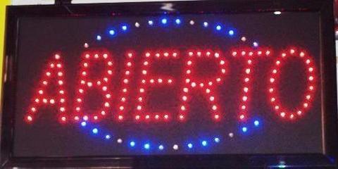 Cartel LED Kiosco y Abierto