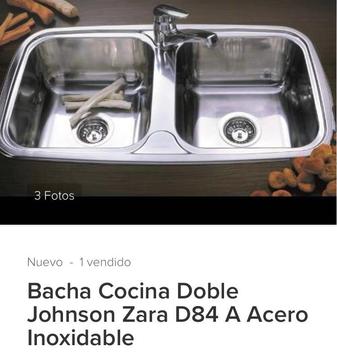Bacha de cocina doble Johnson Zara D84