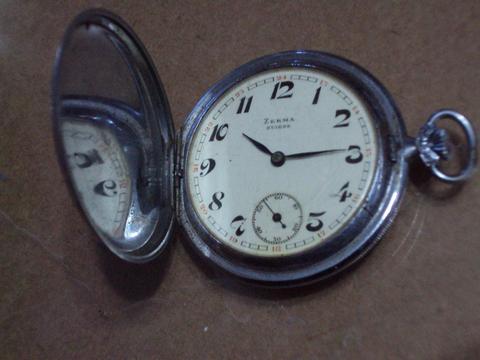 Antiguo Reloj de Bolsillo Suizo Marca Zerma p/reparar la rosca