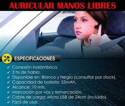 Auricular Manos Libre Bluetooth