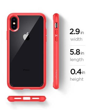 Funda Iphone X Spigen Ultra Hybrid Roja