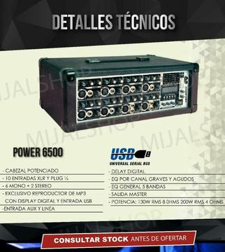 Potencia Consola Power 6500 Seminuevo
