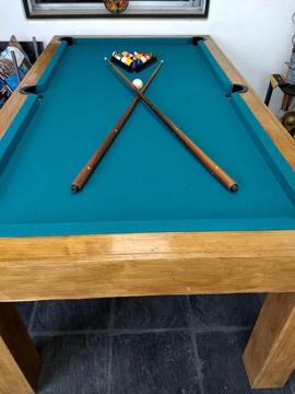 Mesa de pool con tapa ping pong y comedor