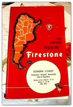 Antiguo manual Red caminera Firestone Gral. Acha 1968