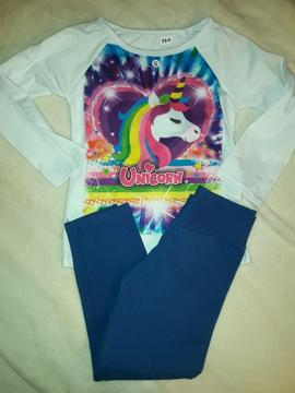 Calza Y Camiseta Unicornio