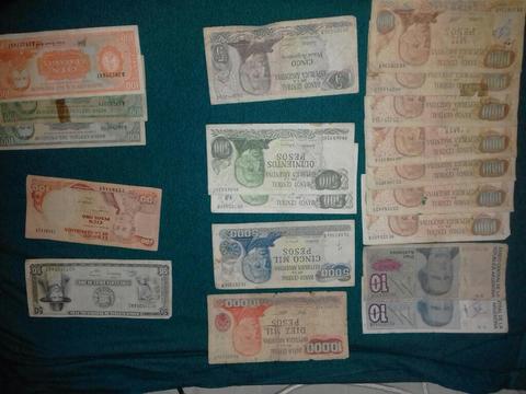 Vendo Monedas Y Billetes Antiguos