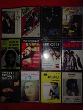 Varios cassettes rock nac e internac/música brasilera