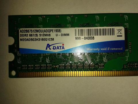 Memoria Ram DDR2 512 Mb 667 Mhz