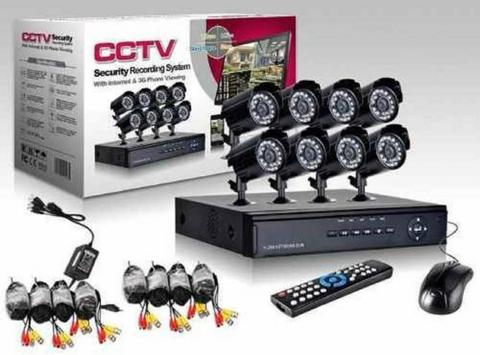 KIT DE SEGURIDAD 8 CAMARAS DVR 18MTS DE CABLE DISCO DE 1TB