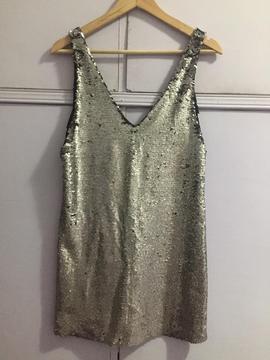 Vestido Mango Todo Lentejuela sin Uso