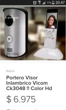 Vendo Portero Inalambrico con Camara