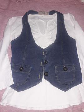 Jeans Chaleco Y Camisa