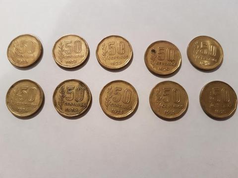 ANTIGUAS MONEDAS DE 50 CENTAVOS!!!