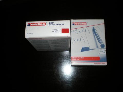 MARCADOR PARA PIZARRA EDDING 160 COLOR ROJO CAJA POR 10 UNIDADES