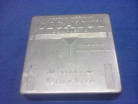 Antigua lata caja aluminio cicatul